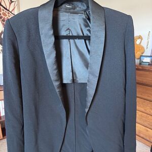 Theory Black Blazer with Satin Lapel